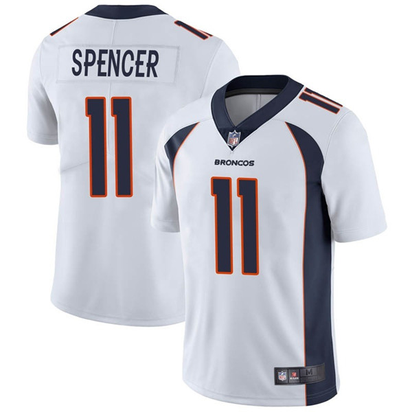 Men's Denver Broncos #11 Diontae Spencer White Vapor Untouchable Limited Stitched NFL Jersey Men's Denver Broncos #11 Diontae Spencer White Vapor Untouchable Limited Stitched NFL Jersey